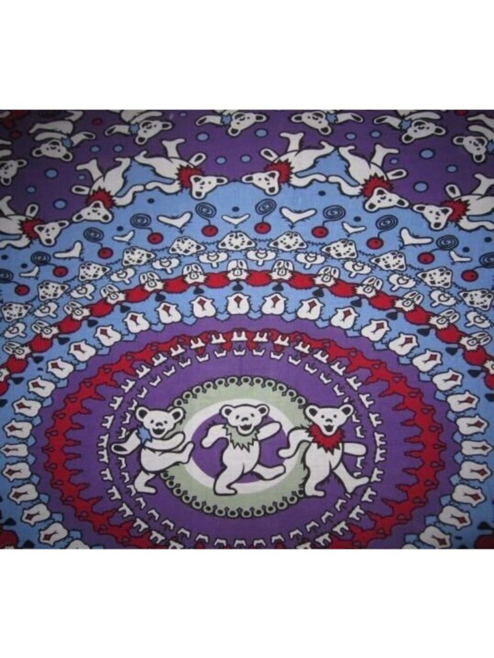 New Grateful Dead Dancing Bears Blue Purple Red Wall Hanging Tapestry 90X60 Gift - Picture 3 of 4